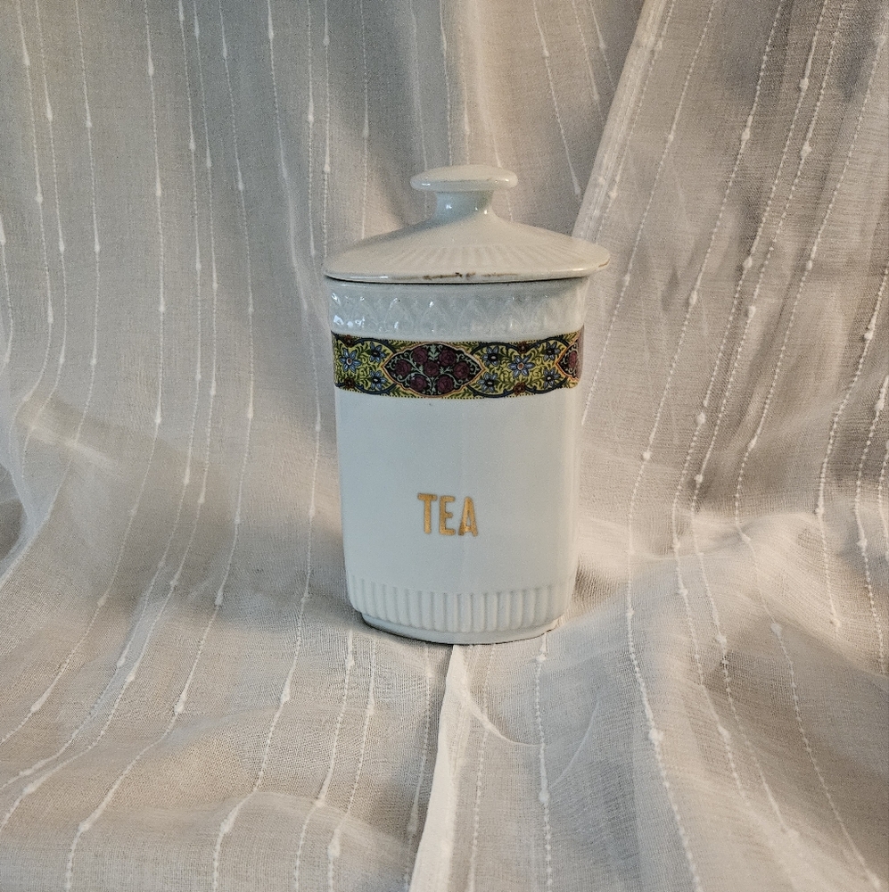 Tea canister White Block